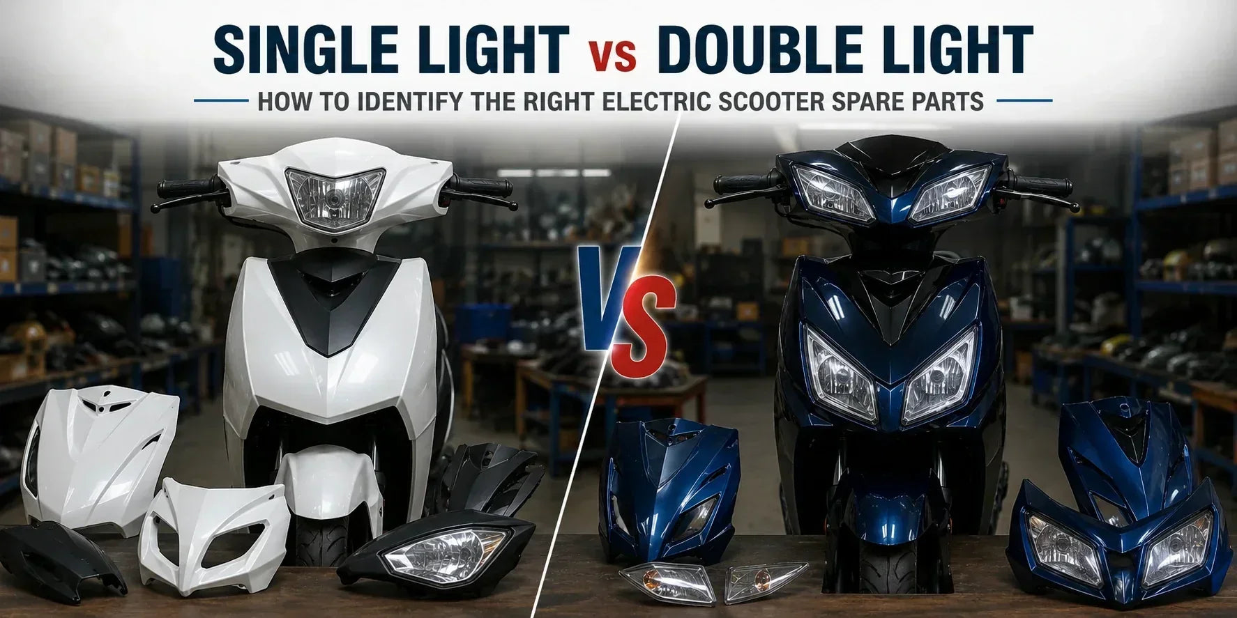 Single Light vs Double Light Electric Scooter: How to Identify the Right Spare Parts